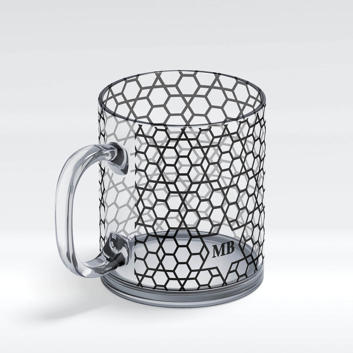 Initial Glass Mug - Moroccan Pattern