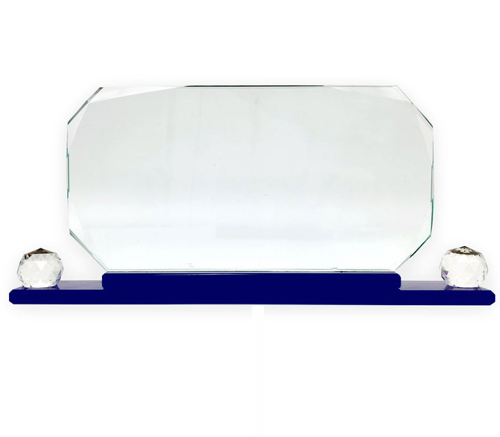 Octagon Crystal Desk Name Plate