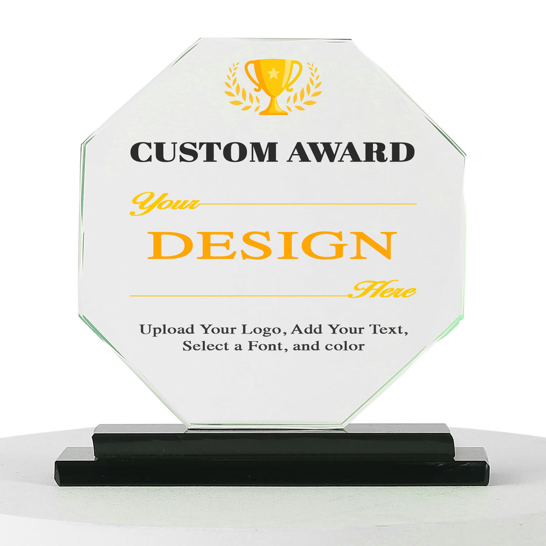 Personalised Crystal Shield - Octagon Shape