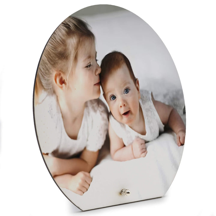 Oval wooden photo Block