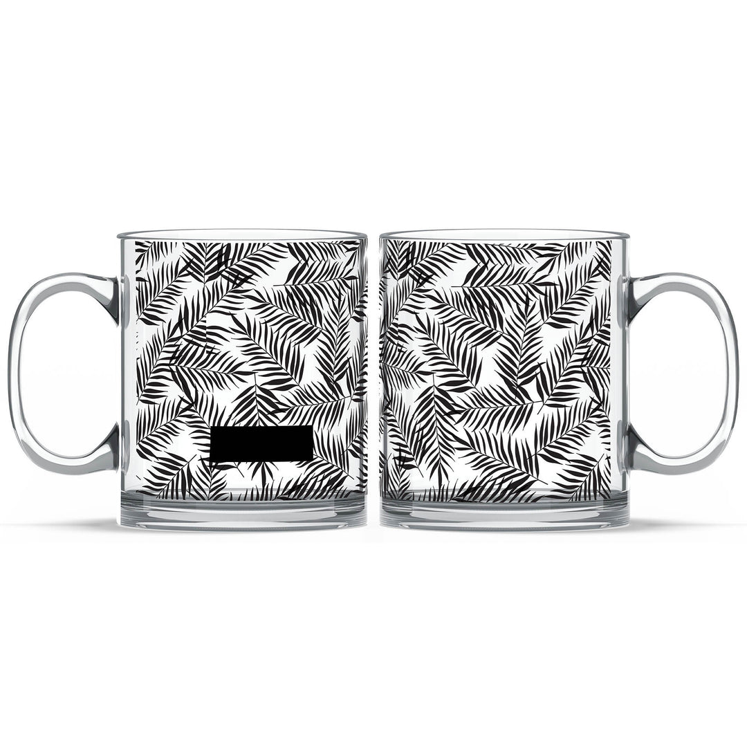 Black initial and name mugs