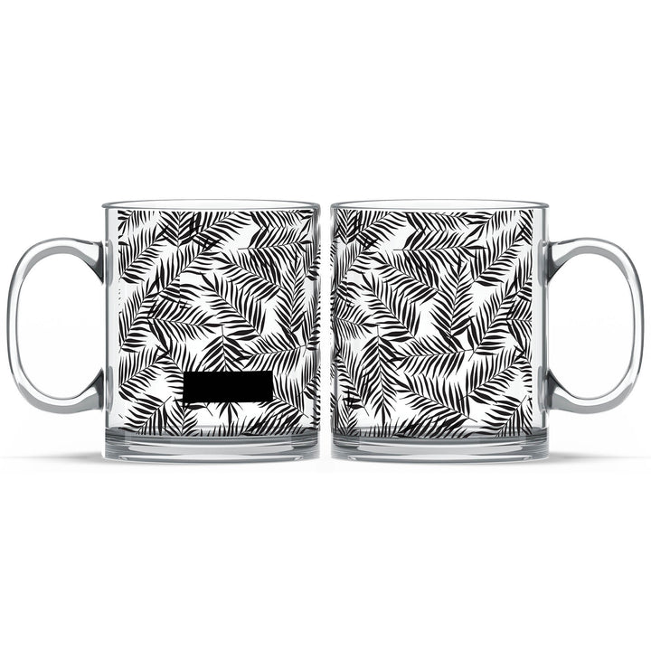 Black initial and name mugs