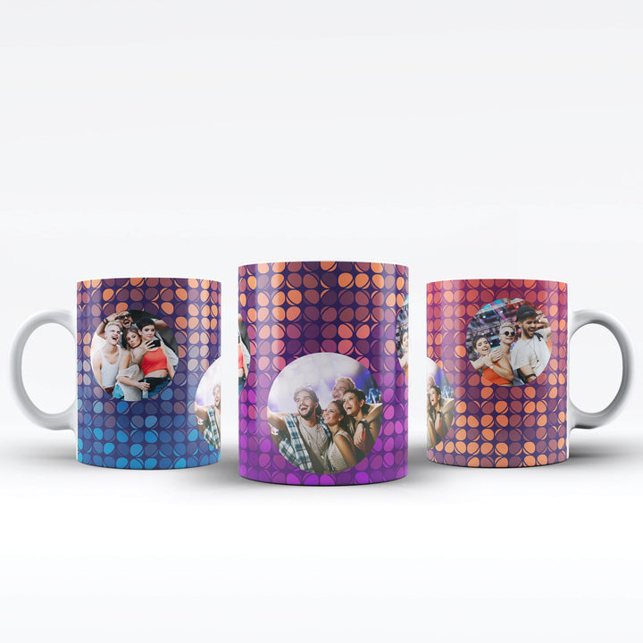 Party Bubble 3 Photos White Ceramic Mug