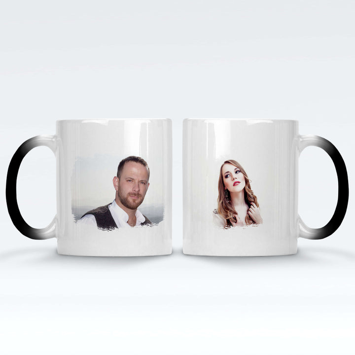 2 Photo Brush-mark Magic Mugs