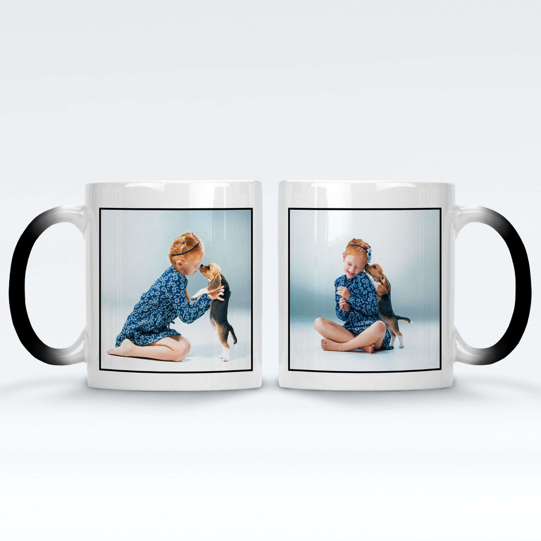 2 Pictures Seamless Frame & Text Magic Mug