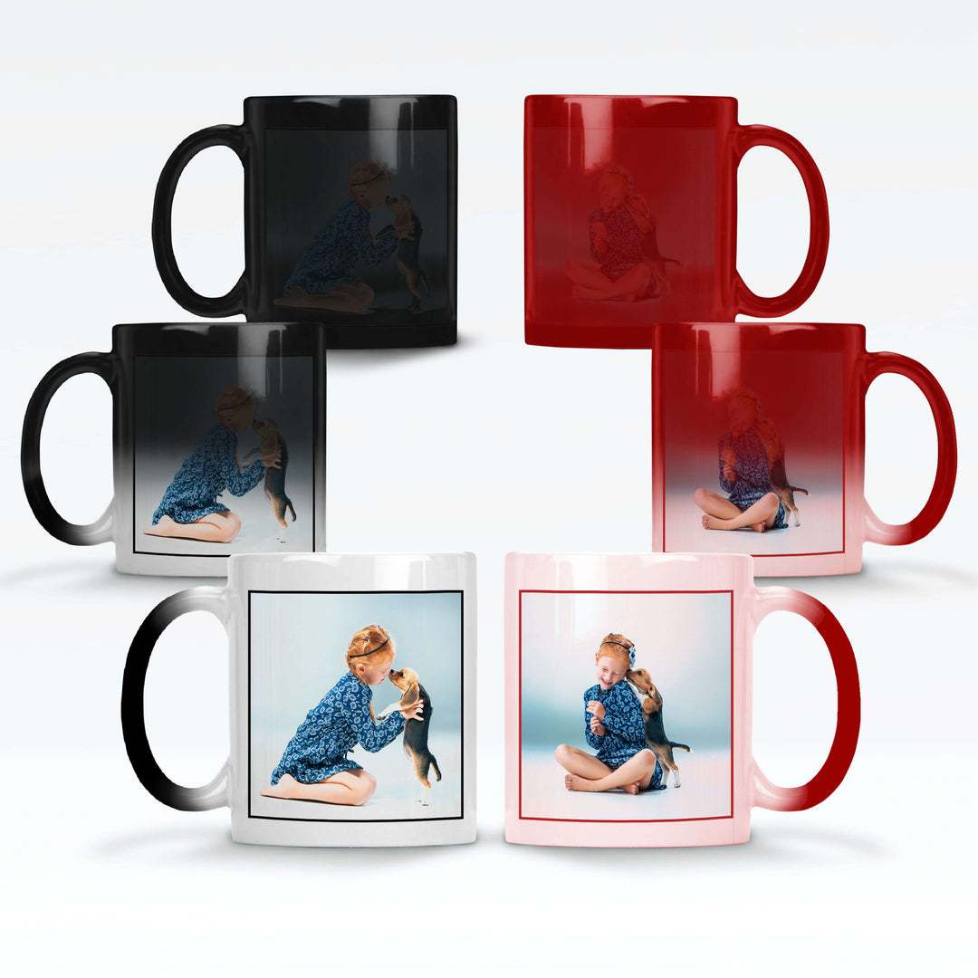 2 Pictures Seamless Frame & Text Magic Mug