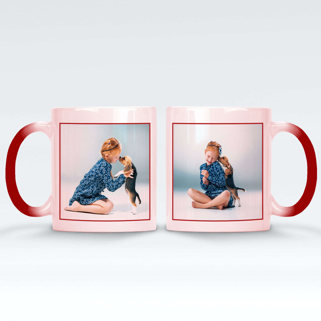 2 Pictures Seamless Frame & Text Magic Mug