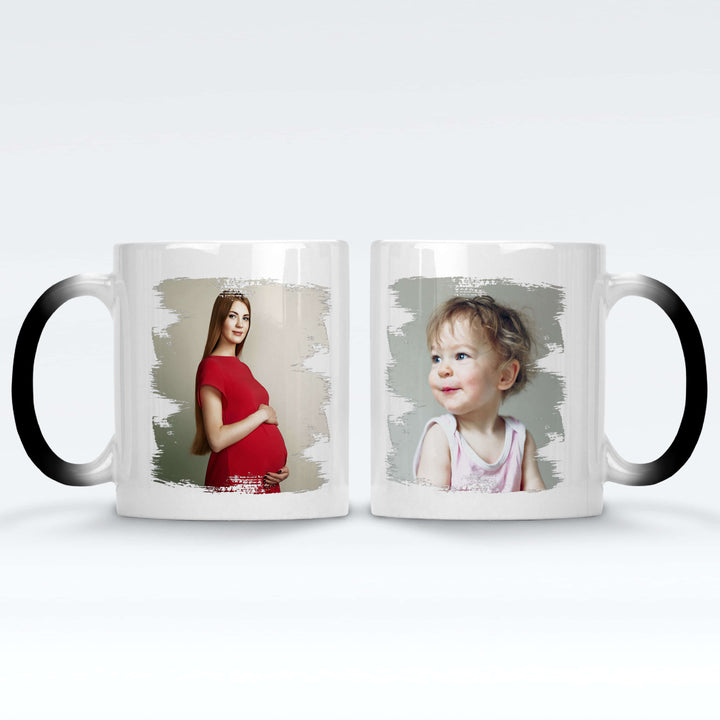 2 Photo Brush-mark Magic Mugs