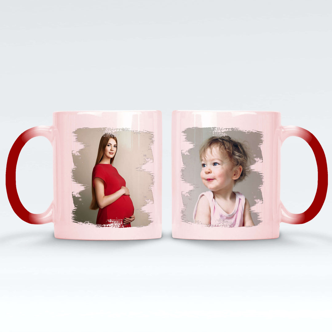 2 Photo Brush-mark Magic Mugs