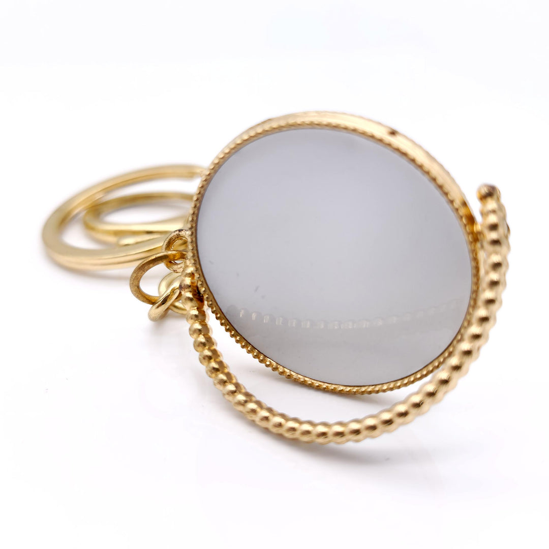 Metal and Leather Photo Keyrings