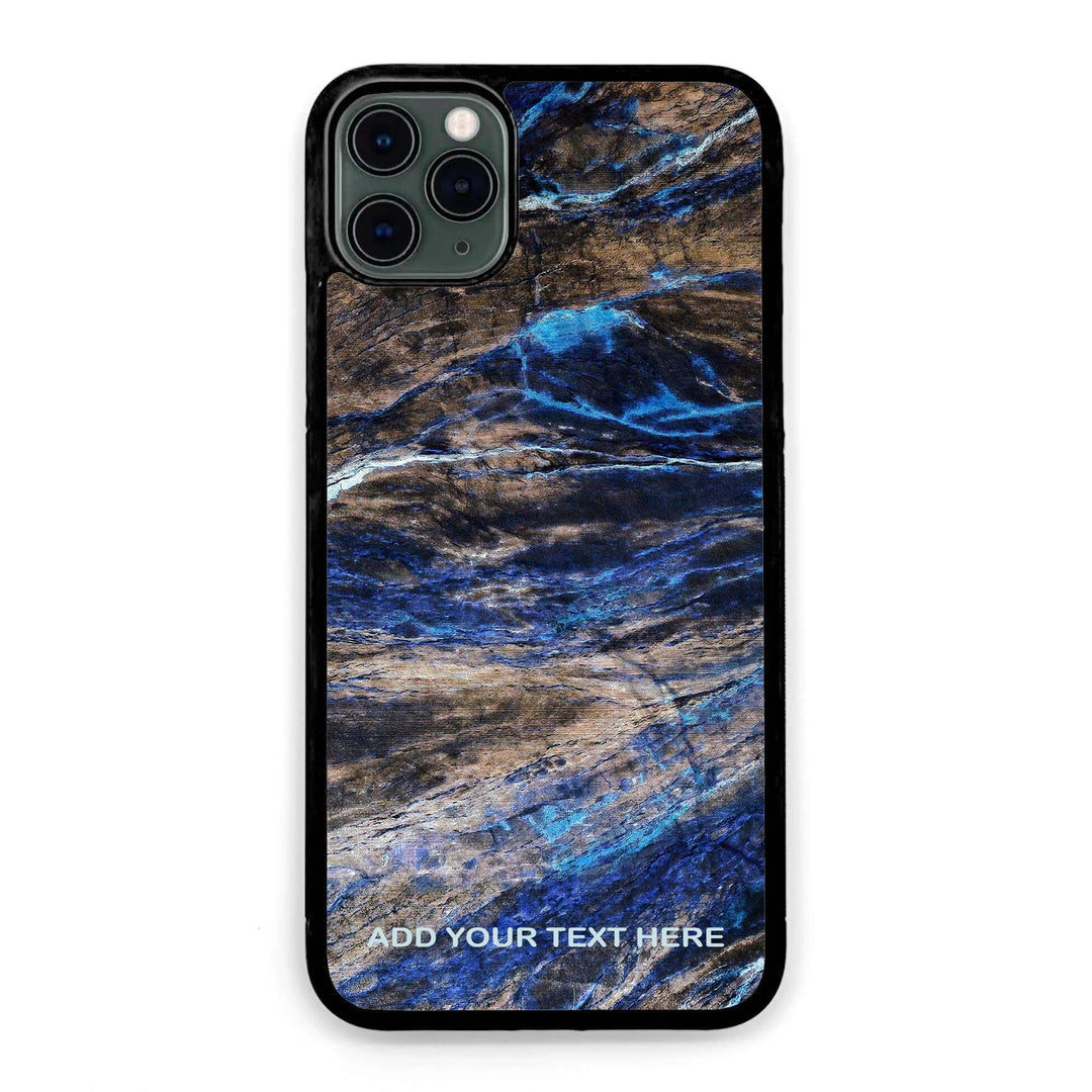 Personalised iPhone Black Rubber Case - Earth Marble