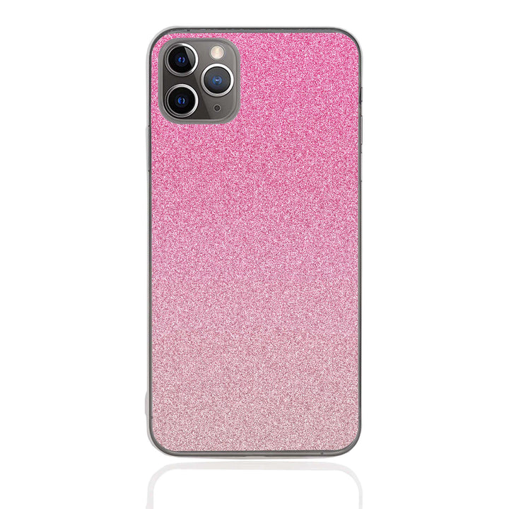 Floral Initial & Name iPhone Clear Silicone Case - Glitter