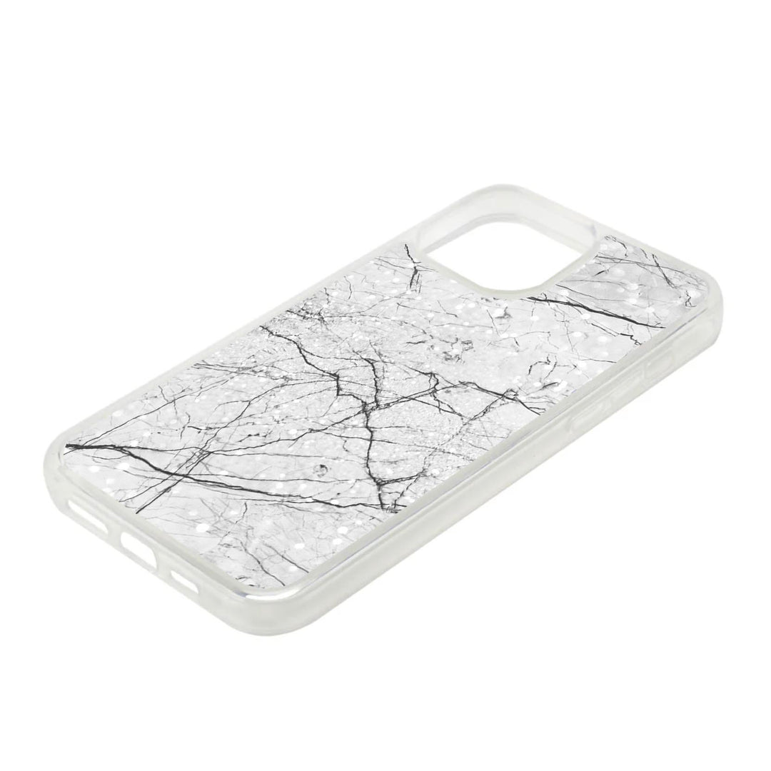 Personalised iPhone Clear Silicone Case - Marble