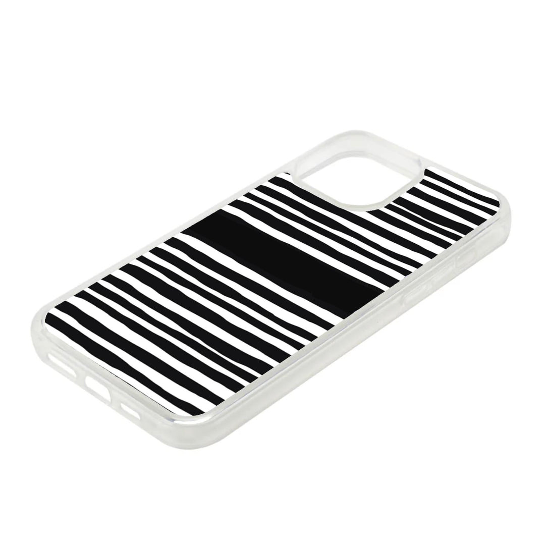 Personalised iPhone Clear Silicone Case - Zebra