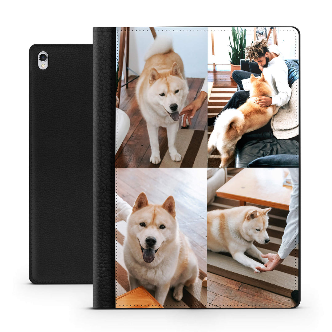 4 Photo Collage iPad Leather Case