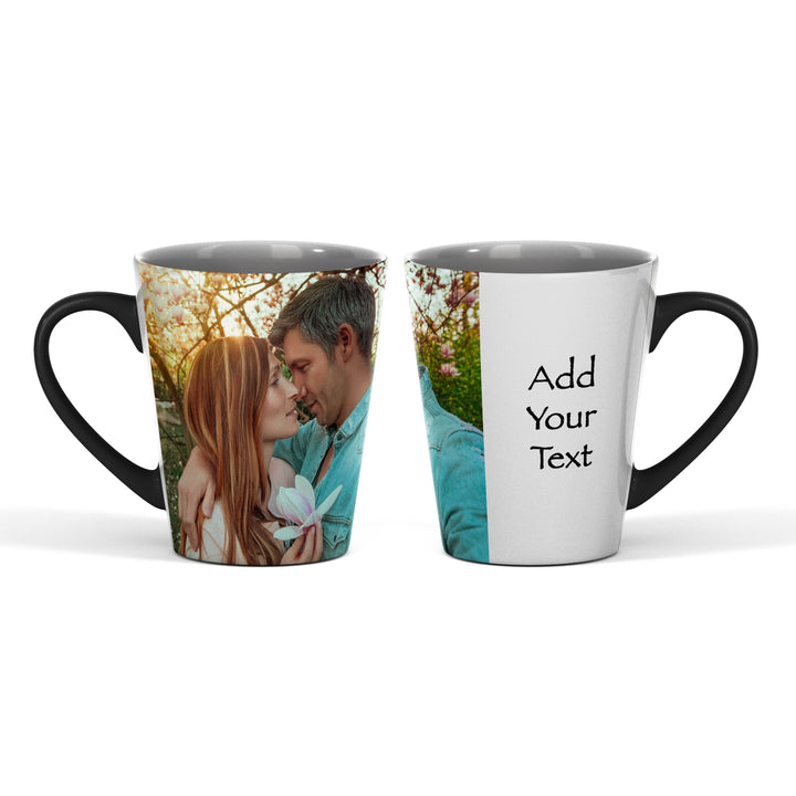 Photo And Text Magic Latte Mug