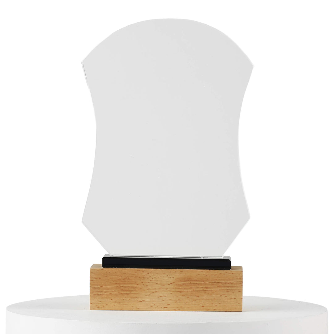 Premium Rounded Shield With Wooden base