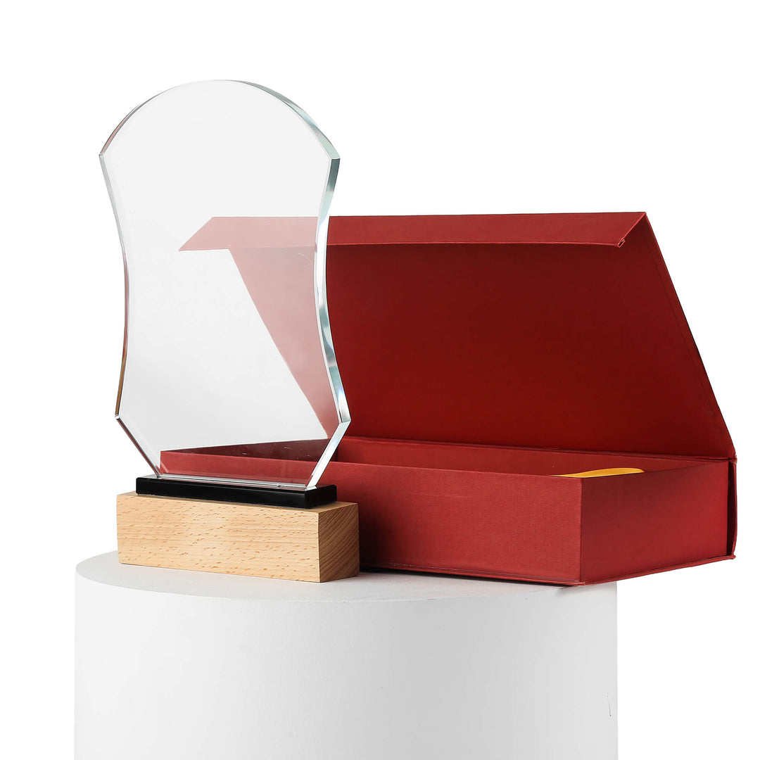 Premium Rounded Shield With Wooden base