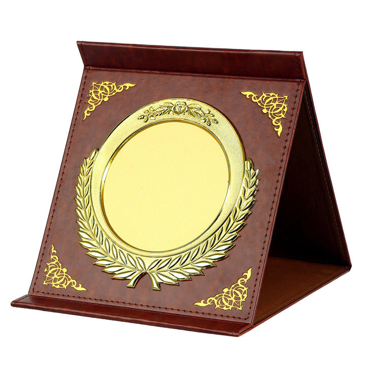 Premium shield with brown cover - Round Shape