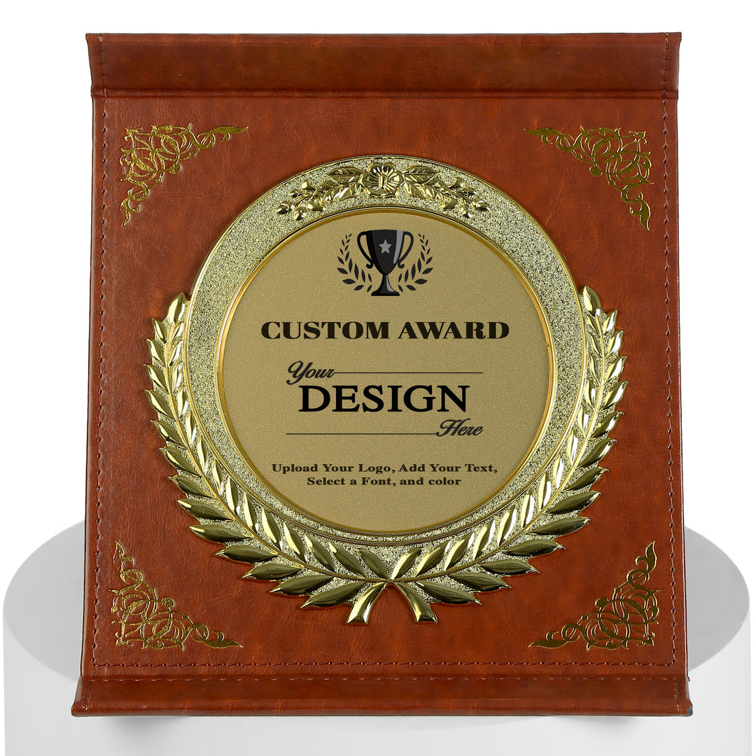 Premium shield with brown cover - Round Shape