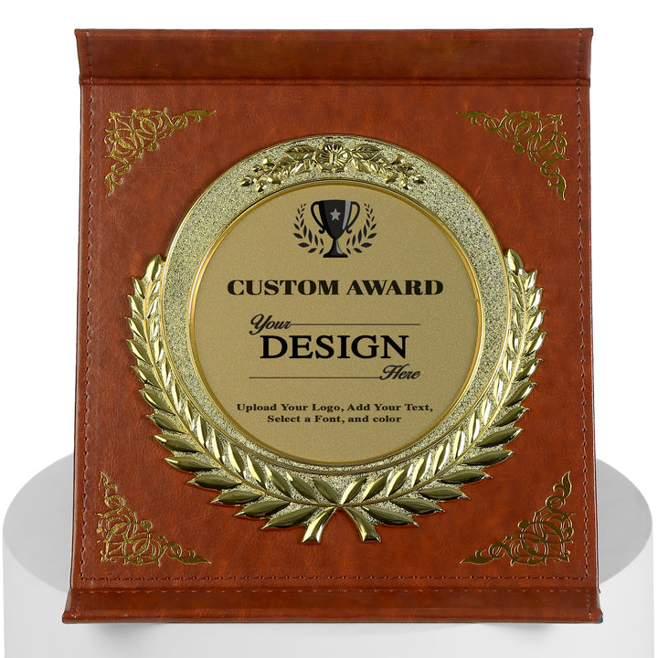 Premium shield with brown cover - Round Shape