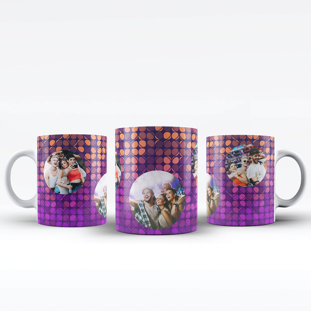 Party Bubble 3 Photos White Ceramic Mug