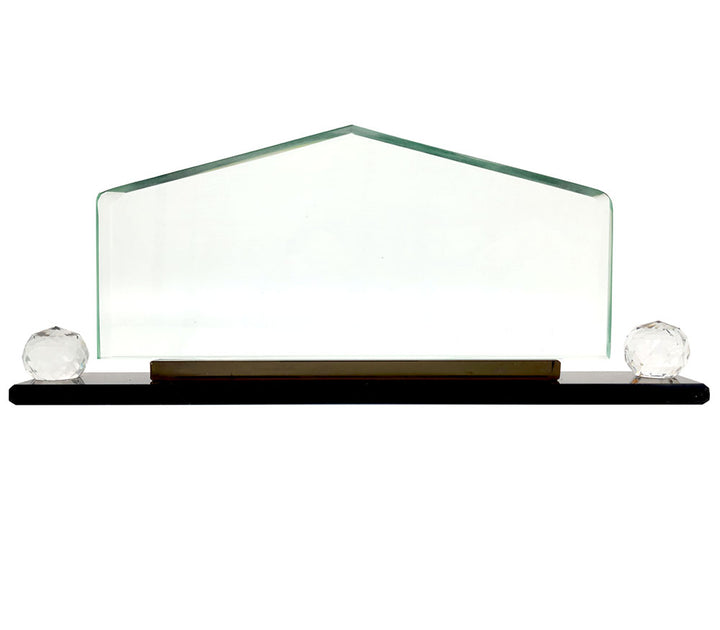 Pyramid Crystal Desk Name Plate