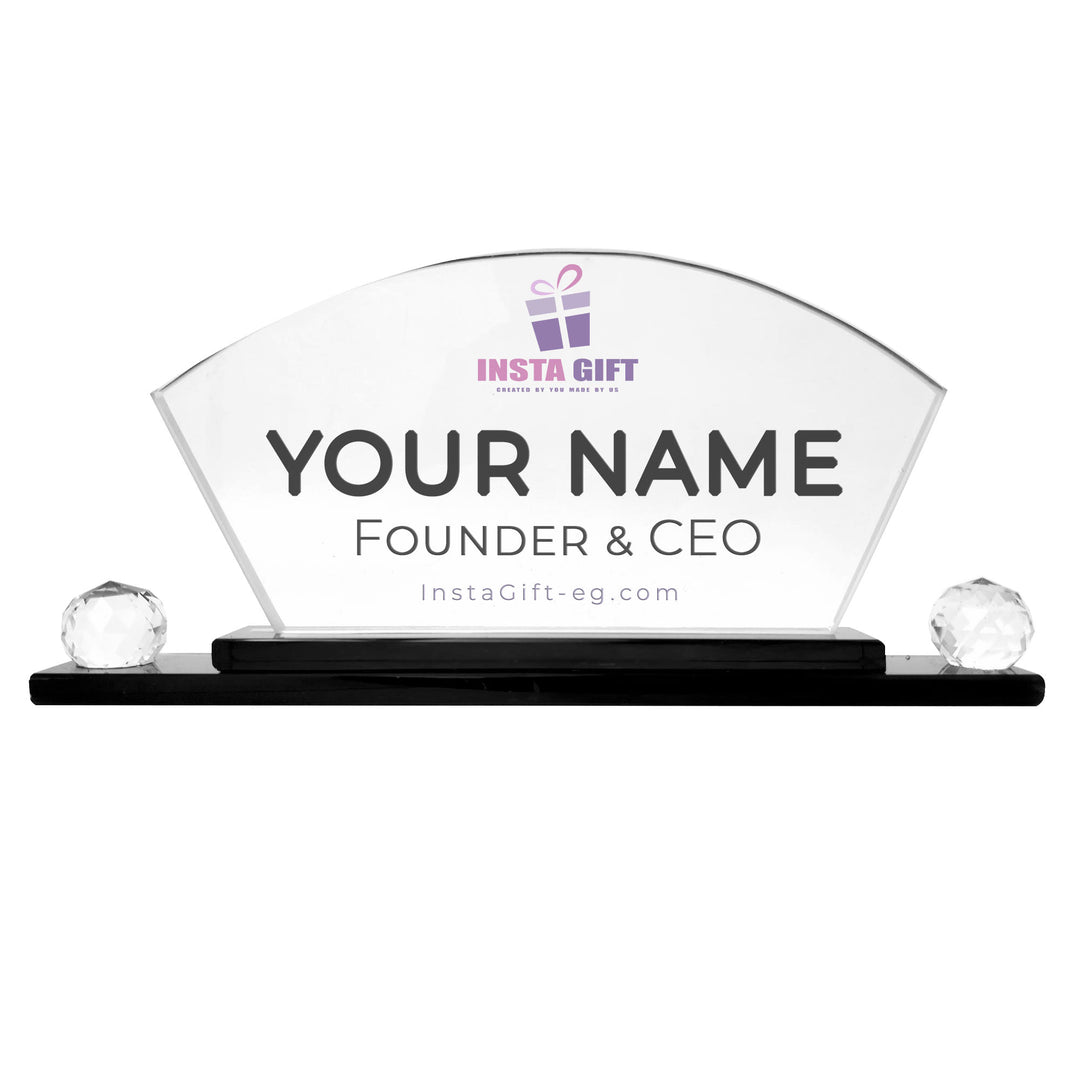 Ray Crystal Desk Name Plate