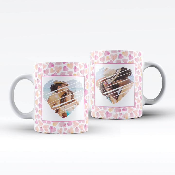 2 Romantic Photo White Ceramic Mug