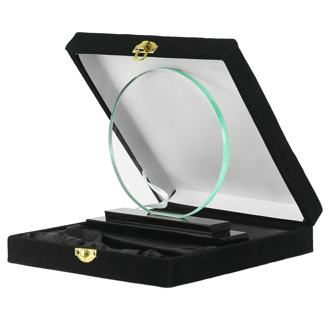 Personalised Crystal Shield - round shape