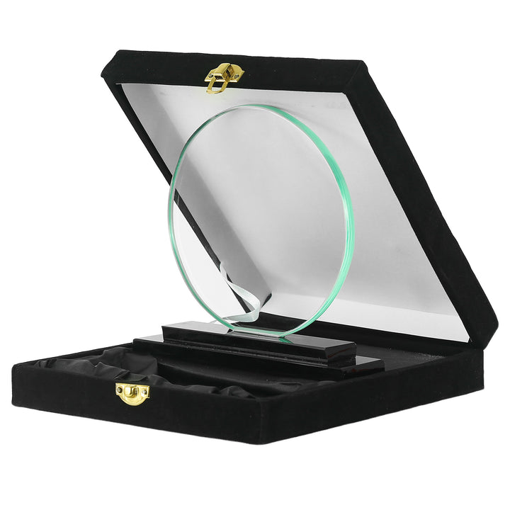 Personalised Crystal Shield - round shape