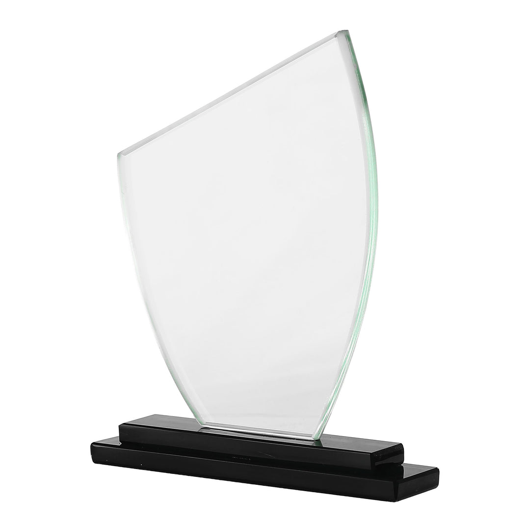 Personalised Crystal Shield - Sail Crystal Shape