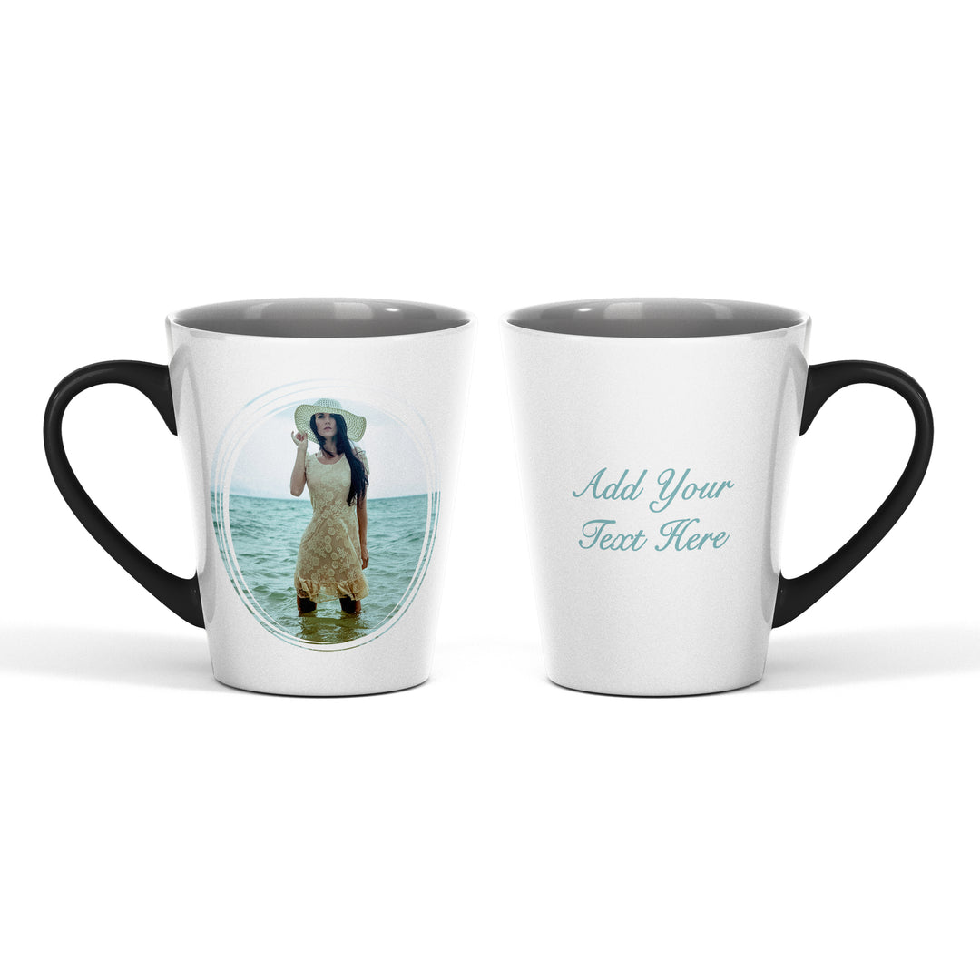 Seamless Photo & Text Magic Latte Mug