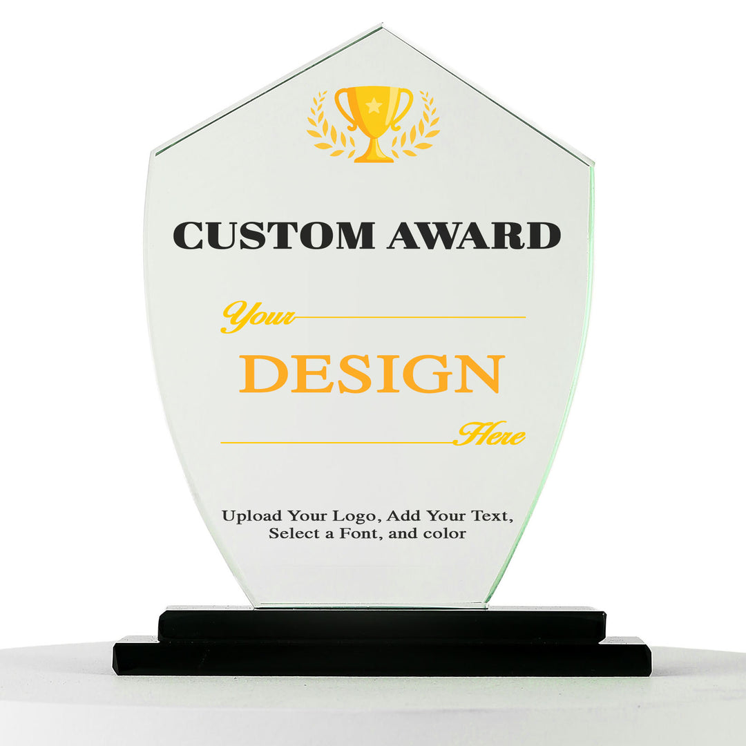 Personalised Crystal Shield - triangle