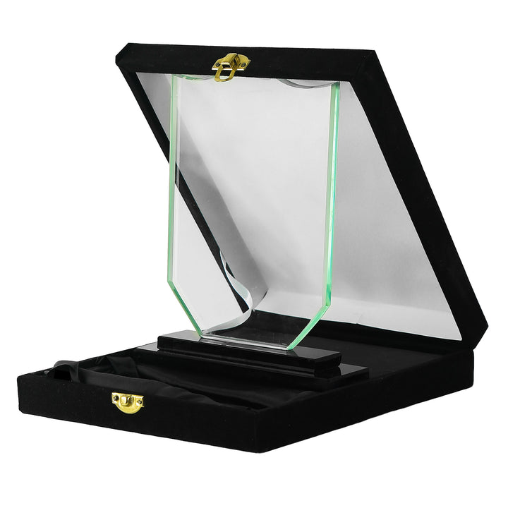 Personalised Crystal Shield - Wave Shape