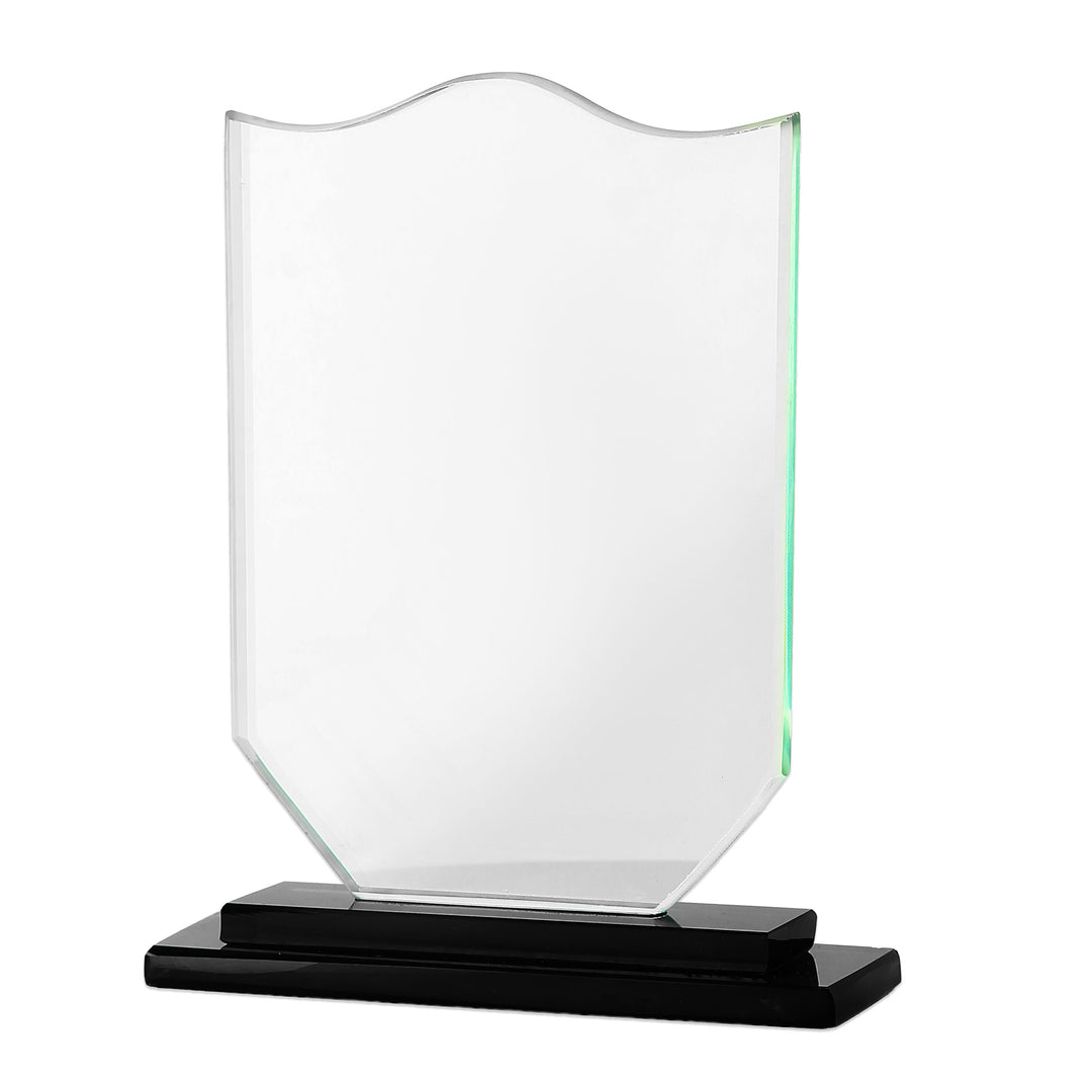 Personalised Crystal Shield - Wave Shape