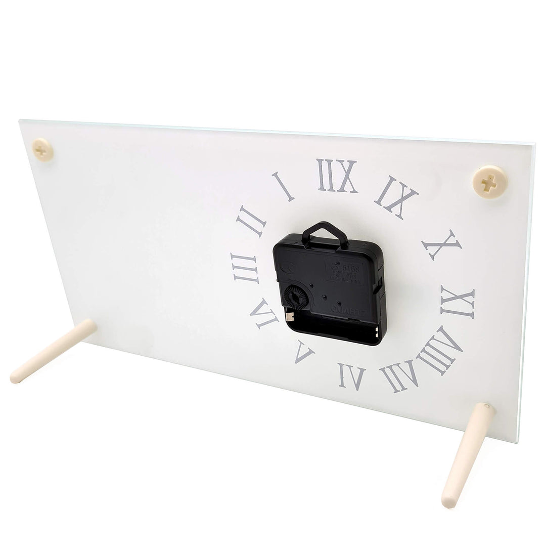 Personalised Glass Desk Clock - 30x16cm