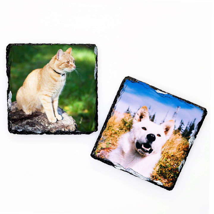 Rock Photo Slate Mug Coaster - Square