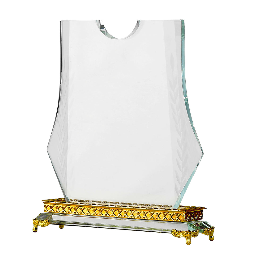 premium drawn shield with gold legs