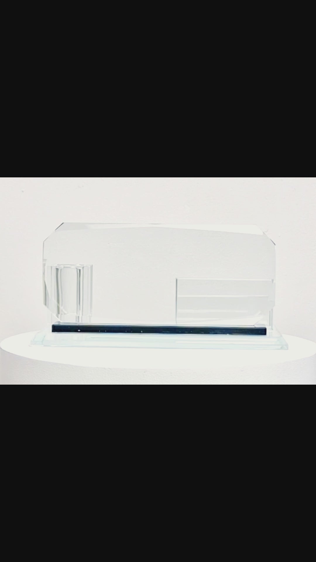 3 in 1 Crystal Desk Name Plate