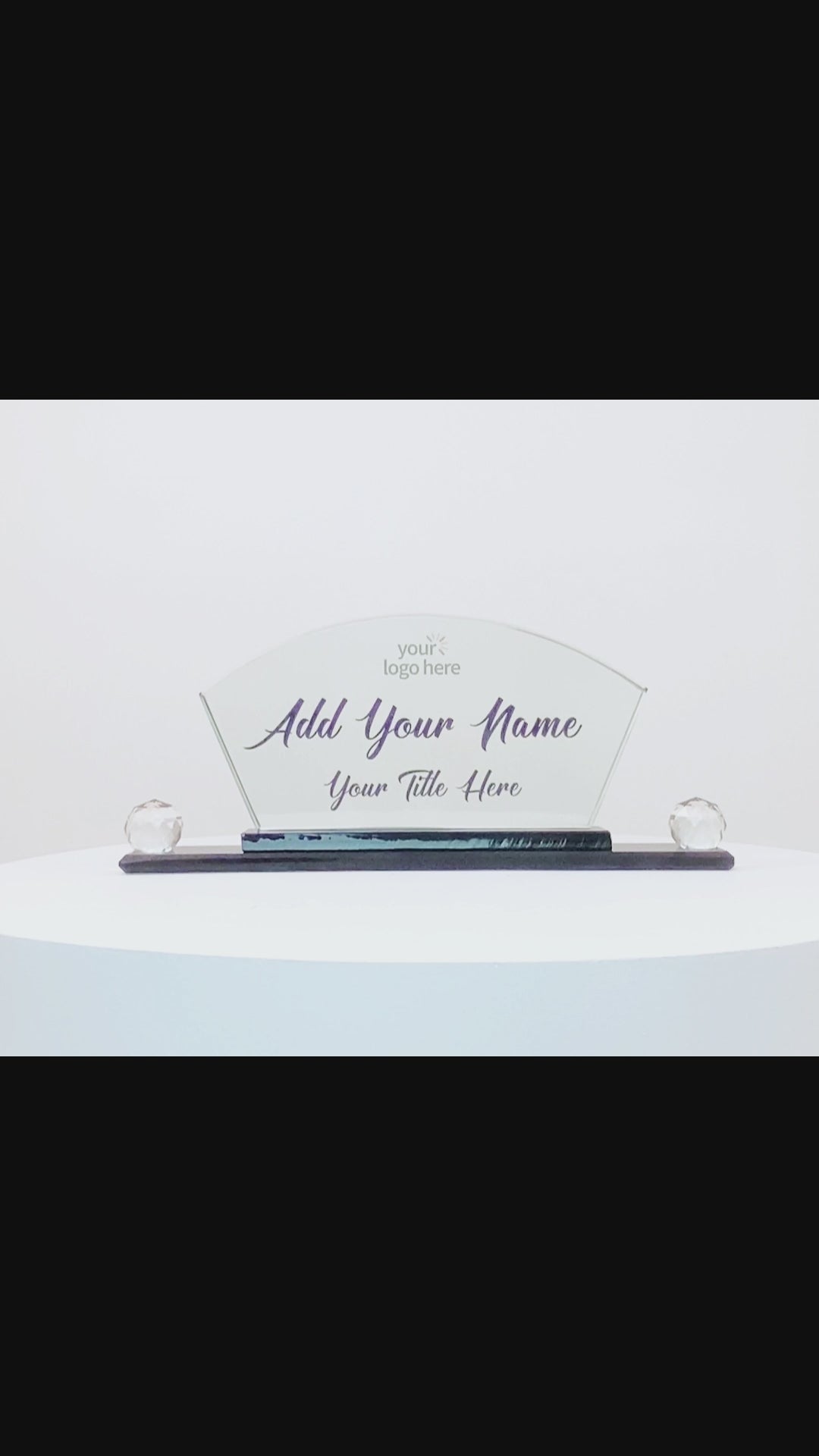 Ray Crystal Desk Name Plate