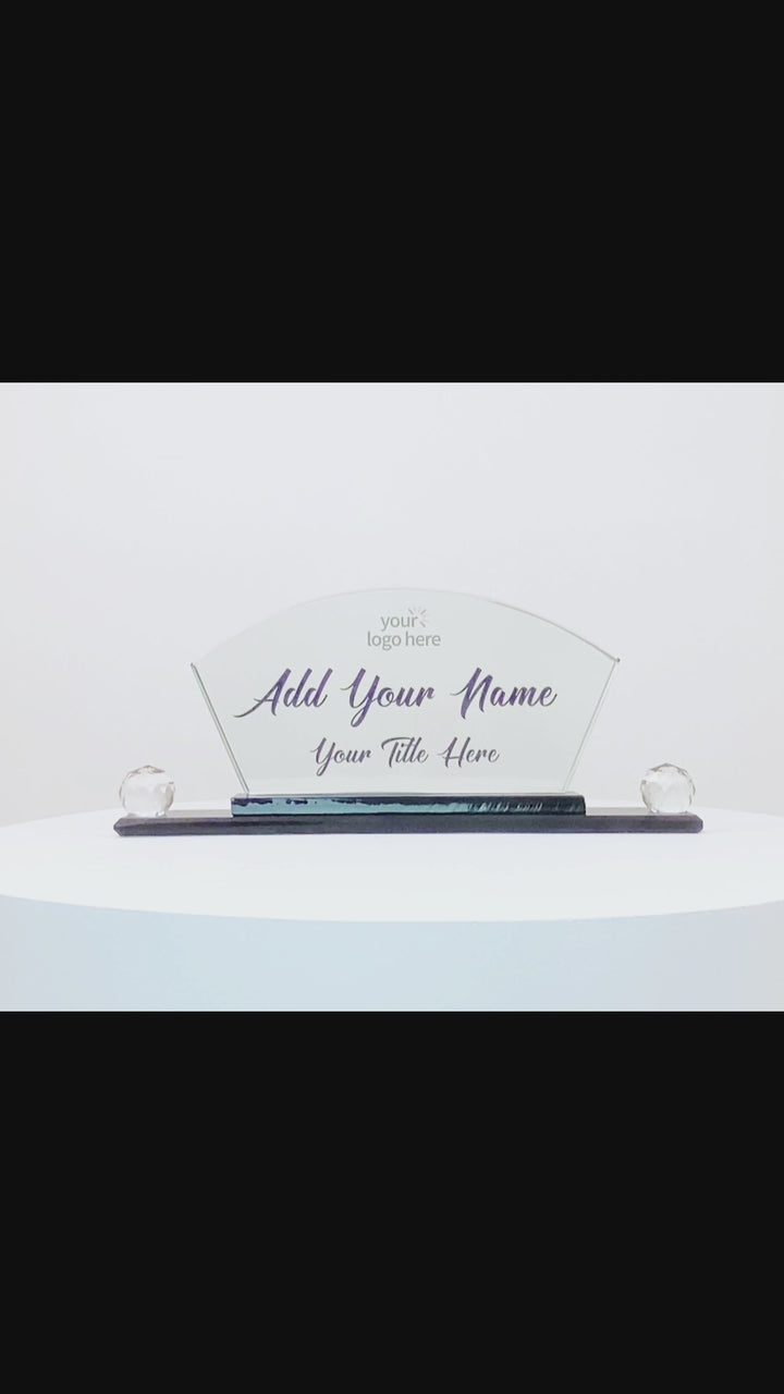 Ray Crystal Desk Name Plate