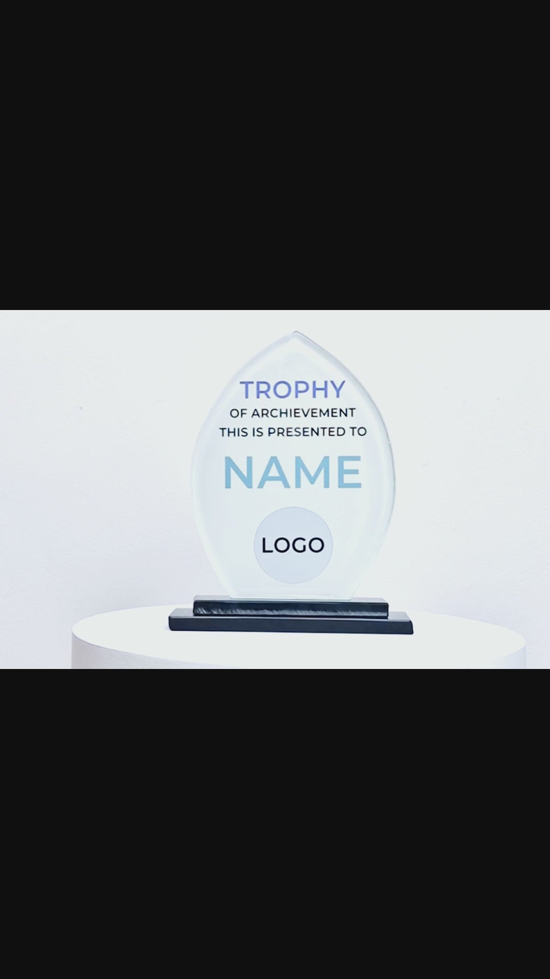 Personalised Crystal Shield - Flame