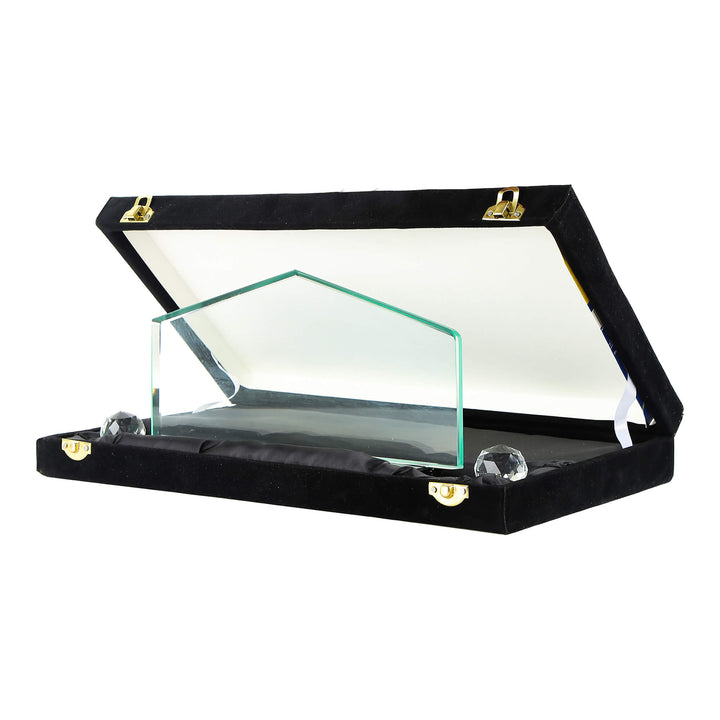 Pyramid Crystal Desk Name Plate