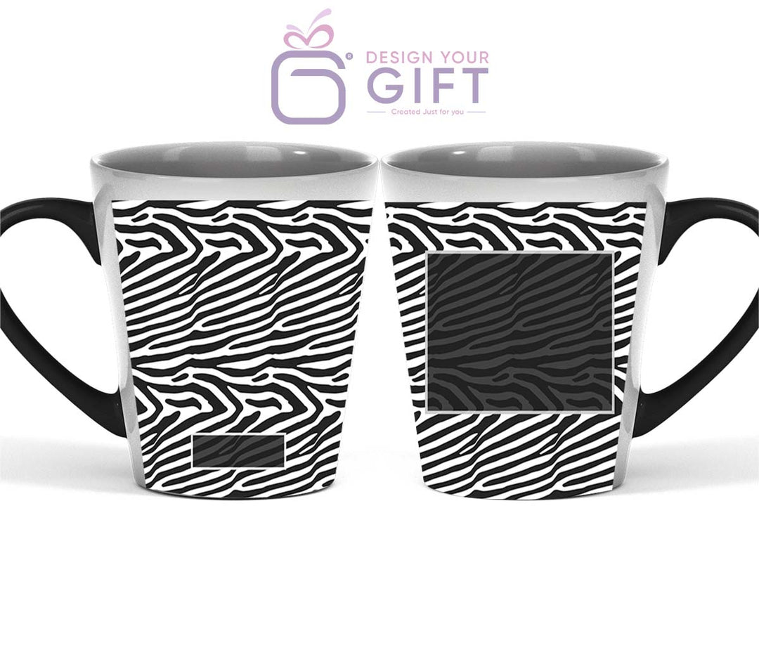 Zebra Name and text Magic Latte Mug