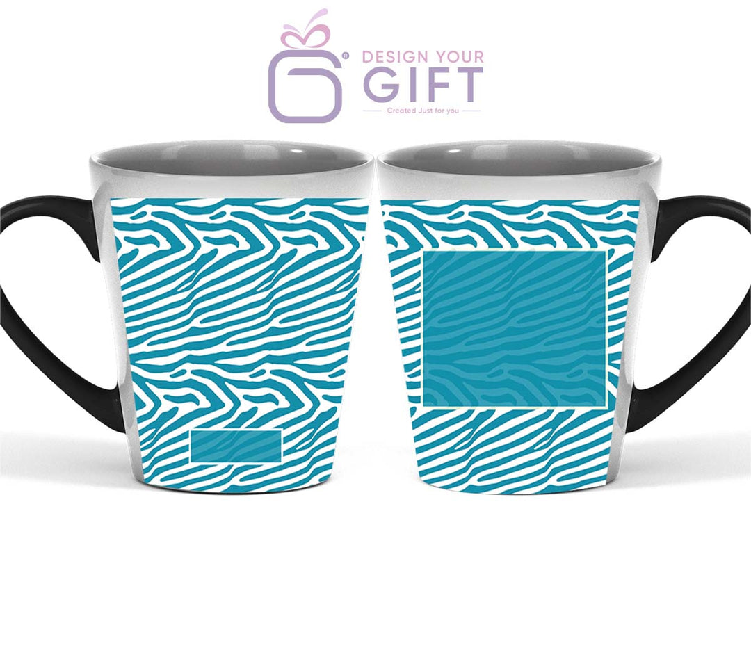 Zebra Name and text Magic Latte Mug